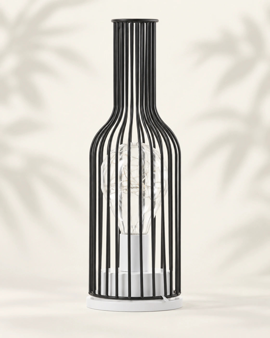 Lampe de chevet en métal noir bouteille