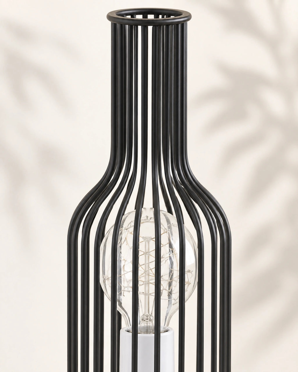 Lampe de chevet en métal noir bouteille