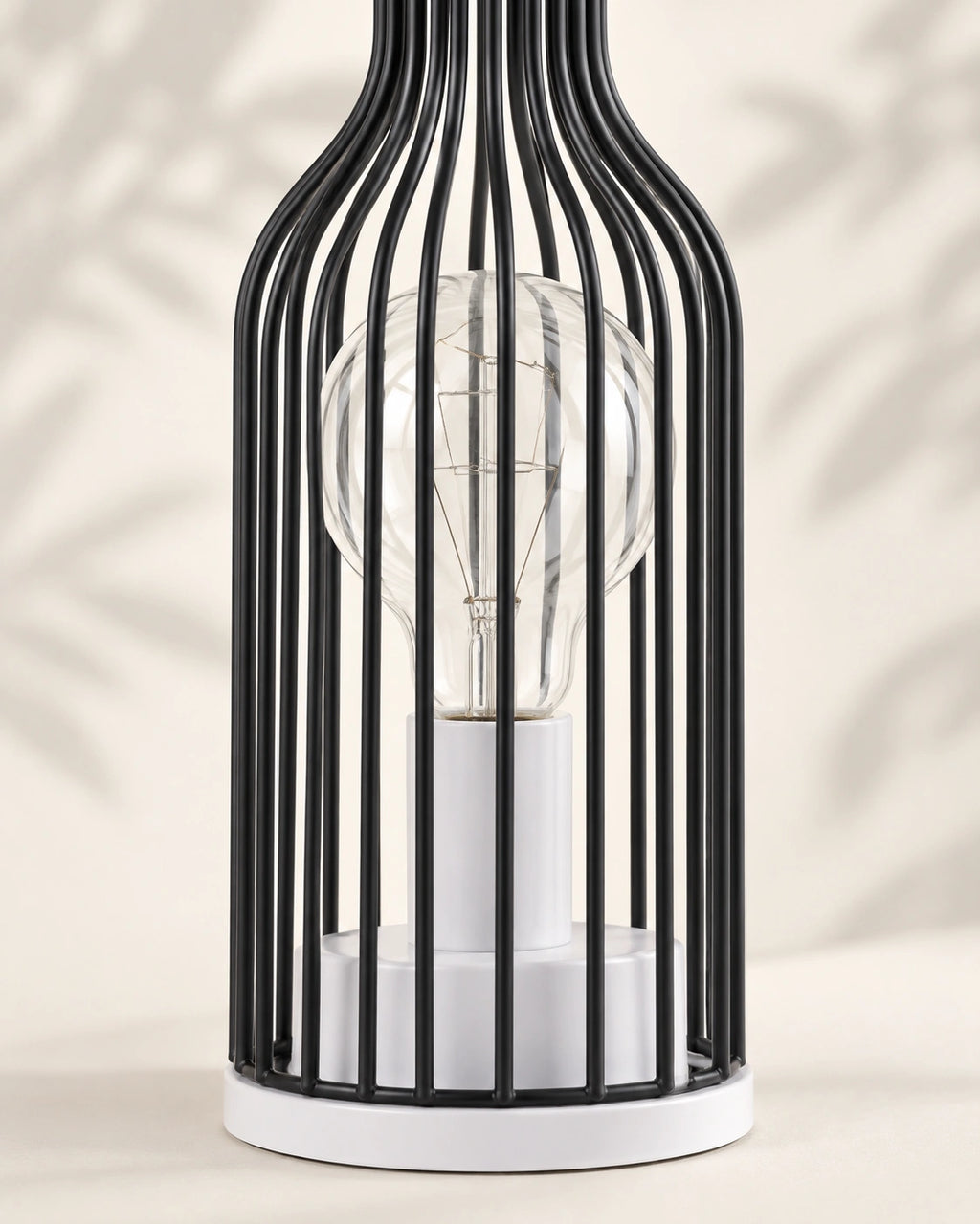 Lampe de chevet en métal noir bouteille