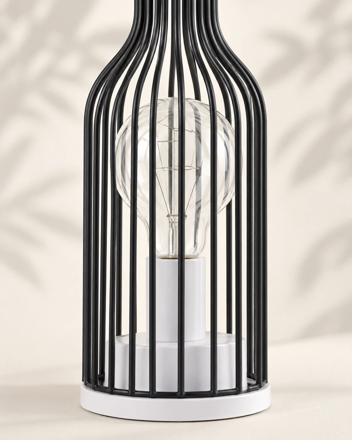 Lampe de chevet en métal noir bouteille