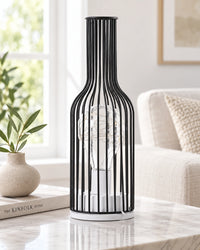 Lampe de chevet en métal noir bouteille