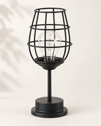 Lampe de chevet en métal noir coupe