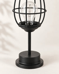 Lampe de chevet en métal noir coupe