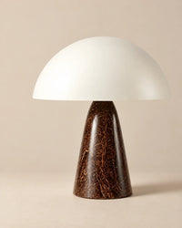Lampe de chevet champignon sur pied marron