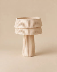 Lampe de chevet plissée ivoire