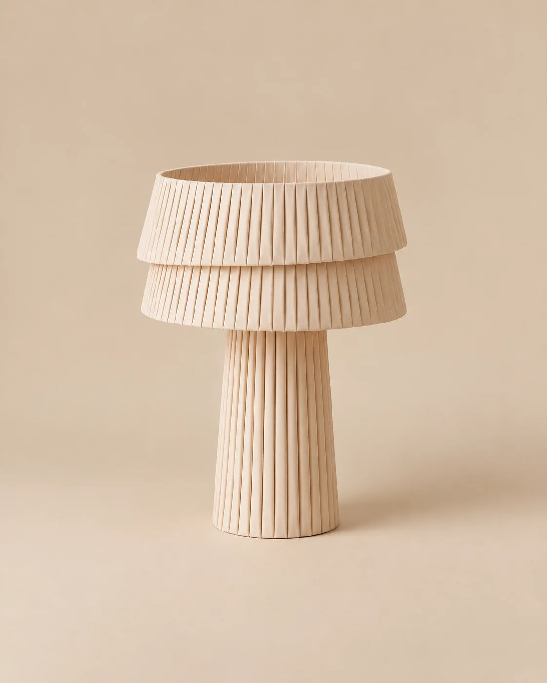 Lampe de chevet plissée ivoire