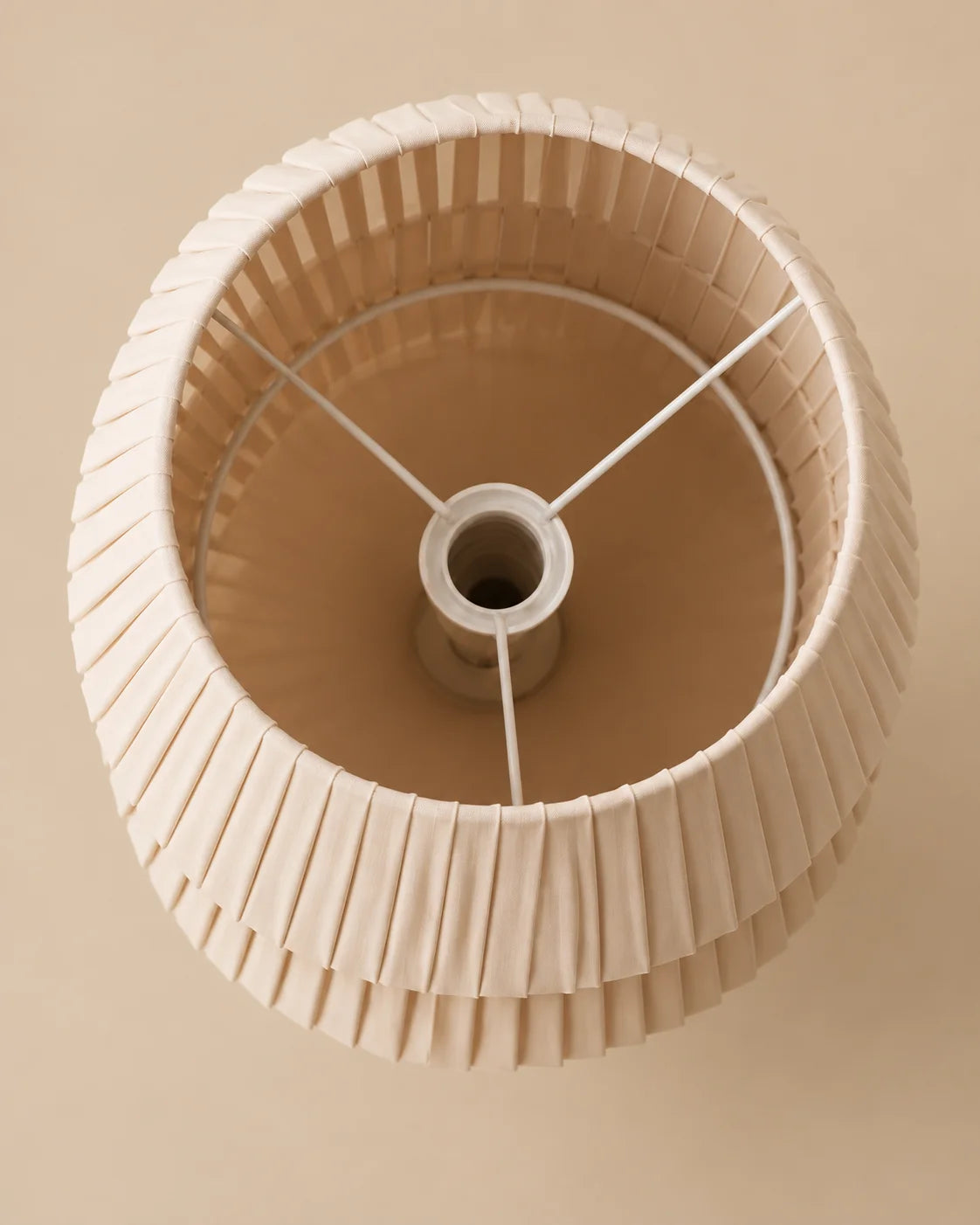 Lampe de chevet plissée ivoire