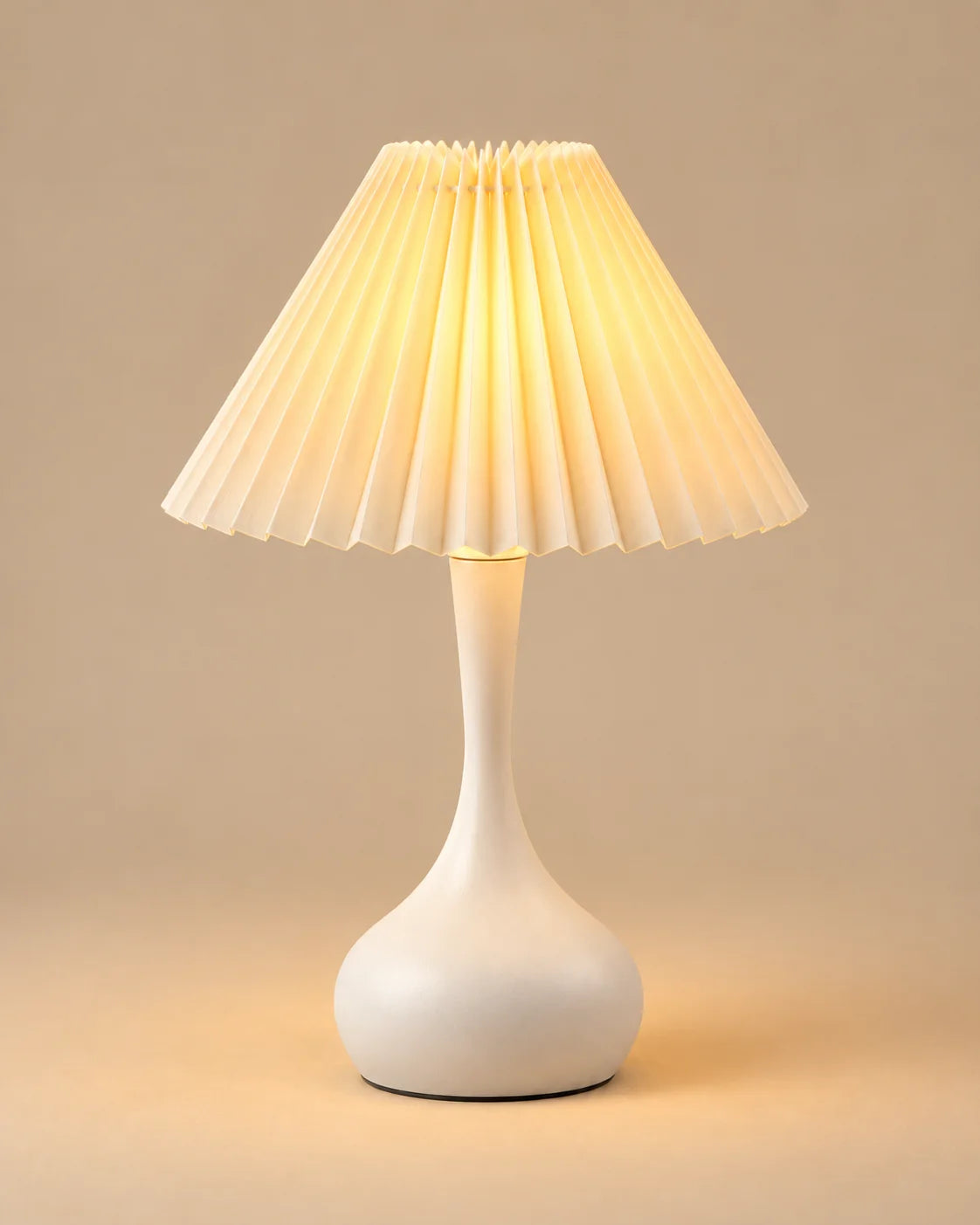 Lampe de chevet Plissée Blanche