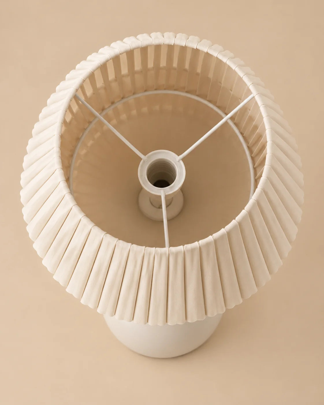 Lampe de chevet Plissée Blanche