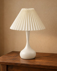 Lampe de chevet Plissée Blanche