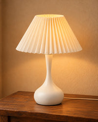 Lampe de chevet Plissée Blanche
