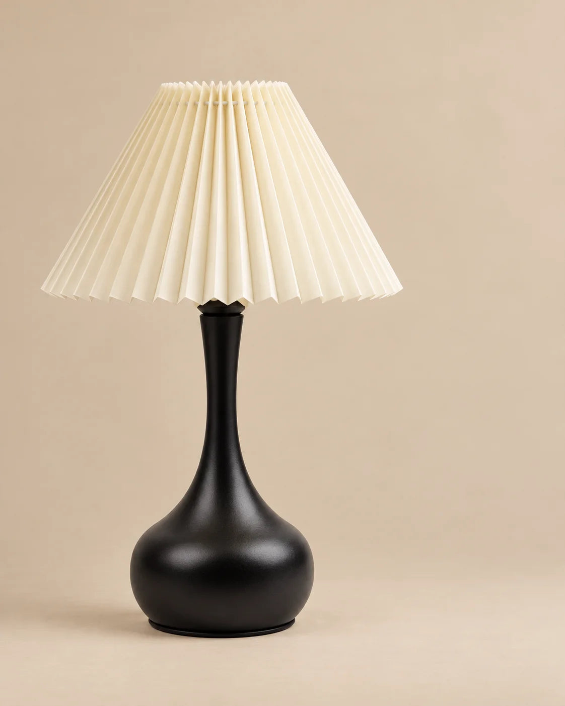 Lampe de chevet Plissée Noire
