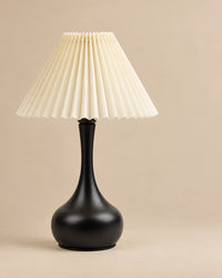 Lampe de chevet Plissée Noire