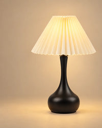 Lampe de chevet Plissée Noire