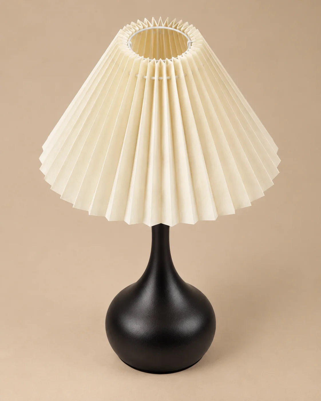 Lampe de chevet Plissée Noire