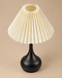 Lampe de chevet Plissée Noire