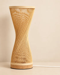 Lampe de chevet en bambou cylindrique