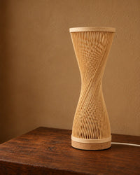 Lampe de chevet en bambou cylindrique