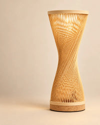 Lampe de chevet en bambou cylindrique