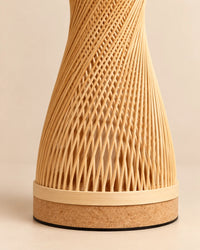 Lampe de chevet en bambou cylindrique