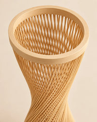 Lampe de chevet en bambou cylindrique