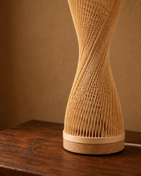 Lampe de chevet en bambou cylindrique