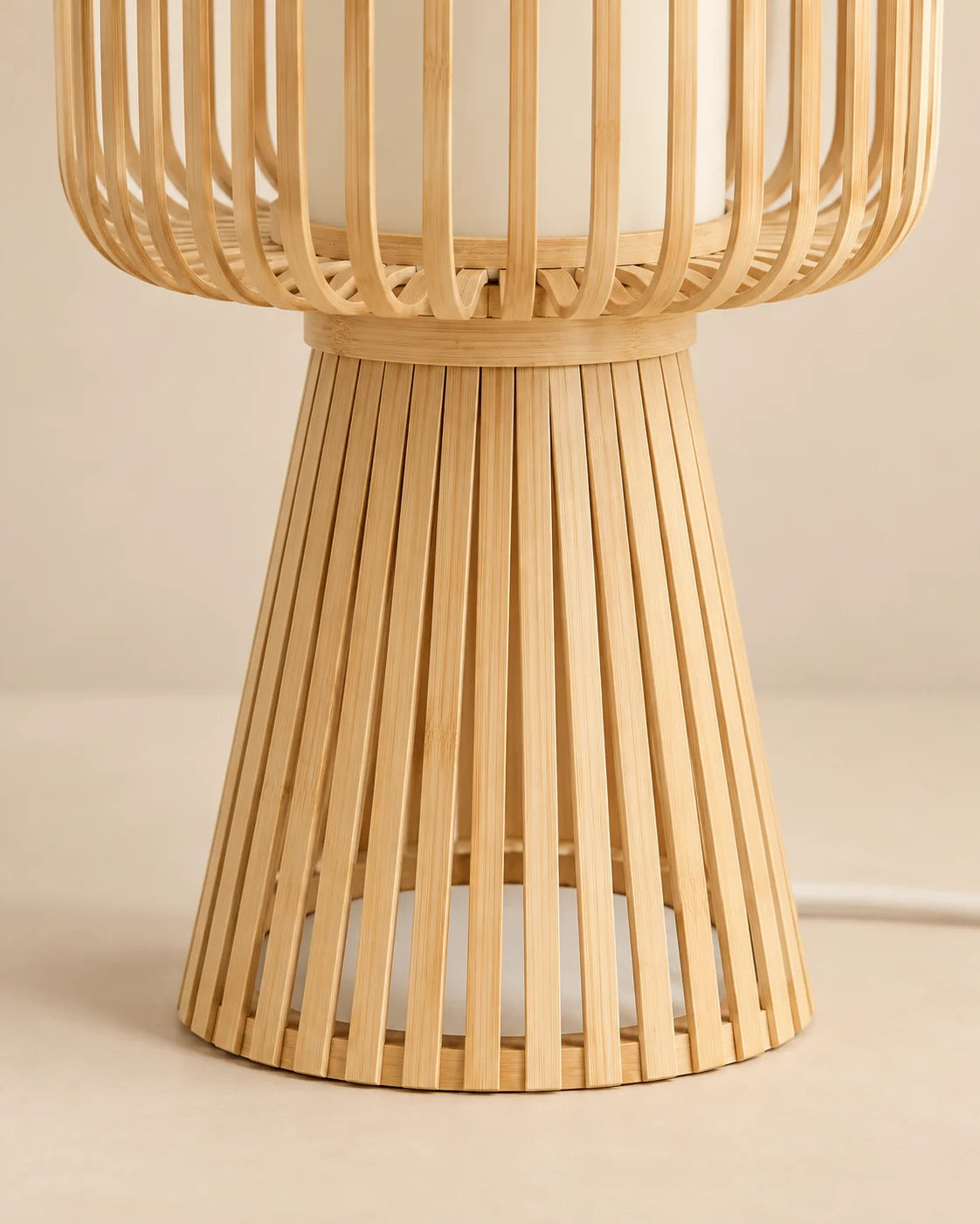 Lampe de chevet en bambou style bohème