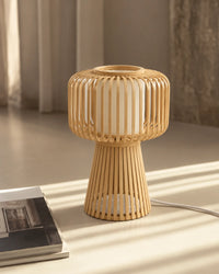 Lampe de chevet en bambou style bohème