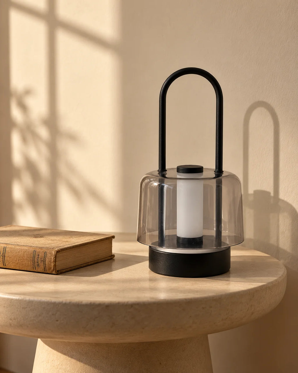 Lampe de chevet lanterne rechargeable noire
