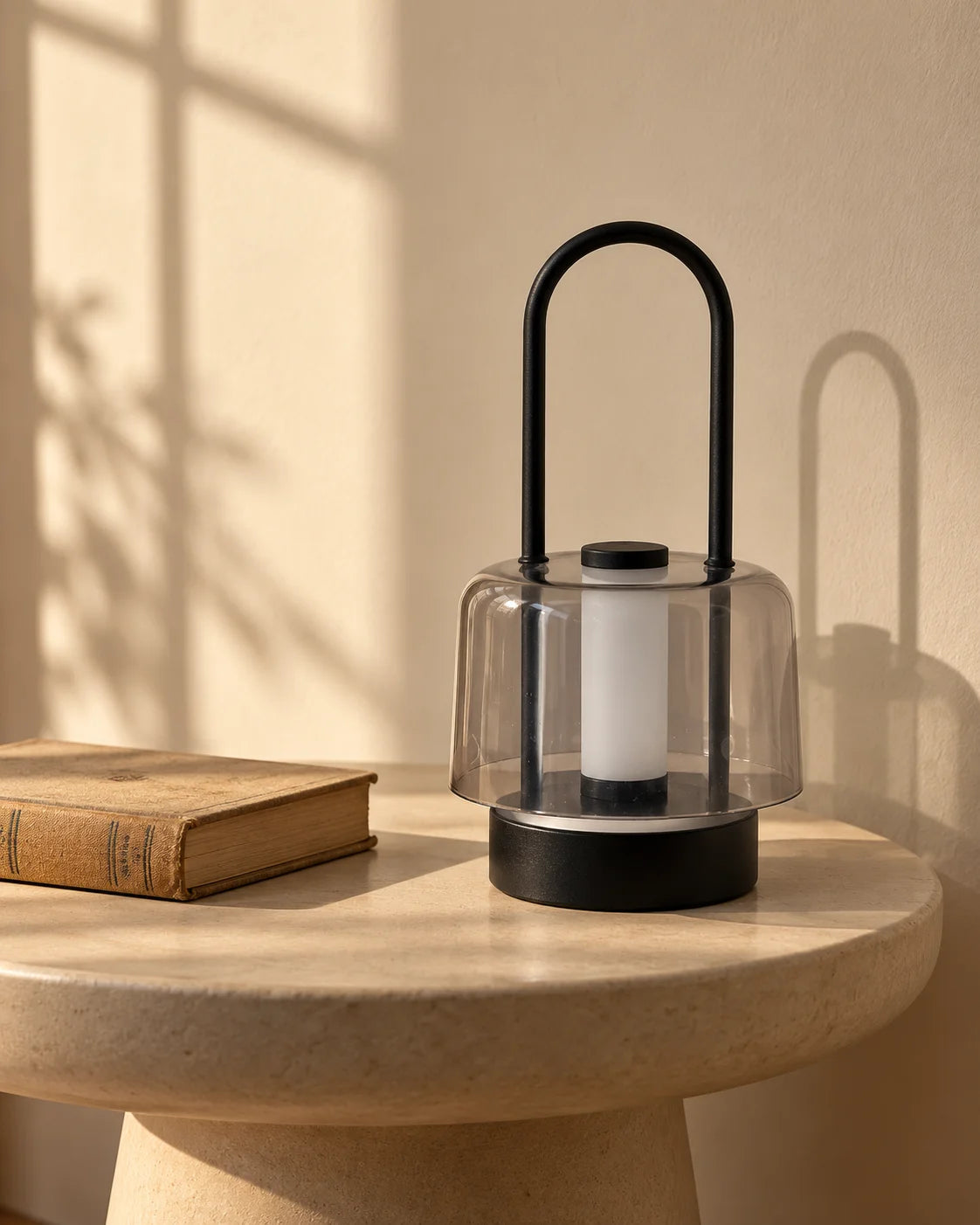 Lampe de chevet lanterne rechargeable noire