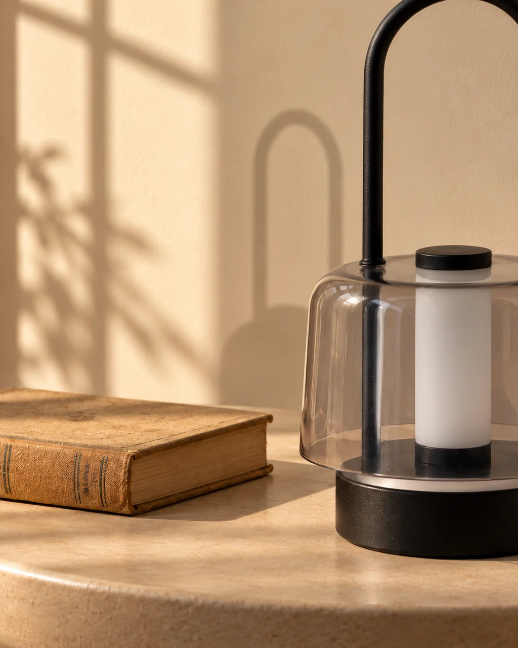 Lampe de chevet lanterne rechargeable noire