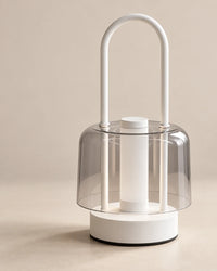 Lampe de chevet lanterne rechargeable blanche