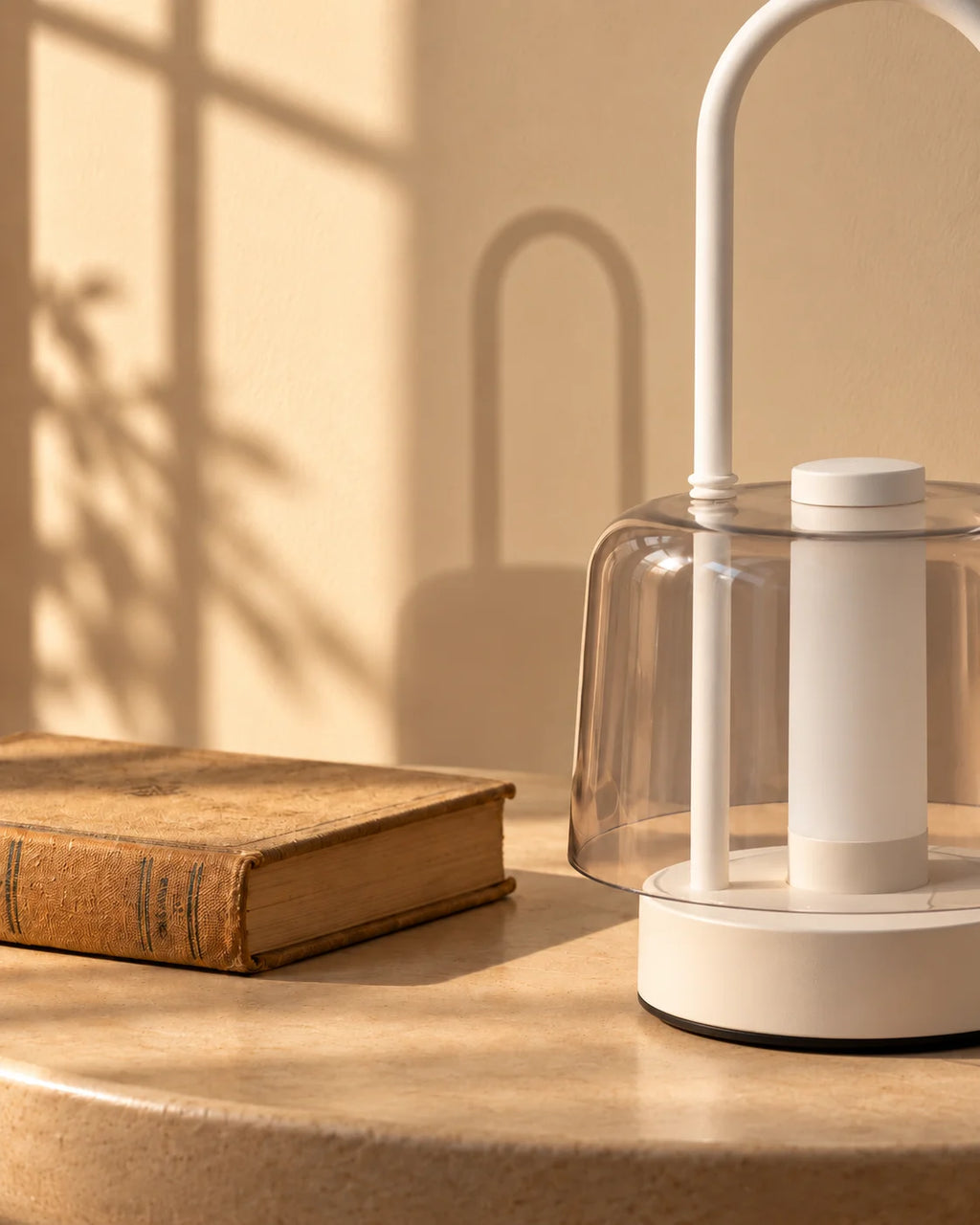 Lampe de chevet lanterne rechargeable blanche