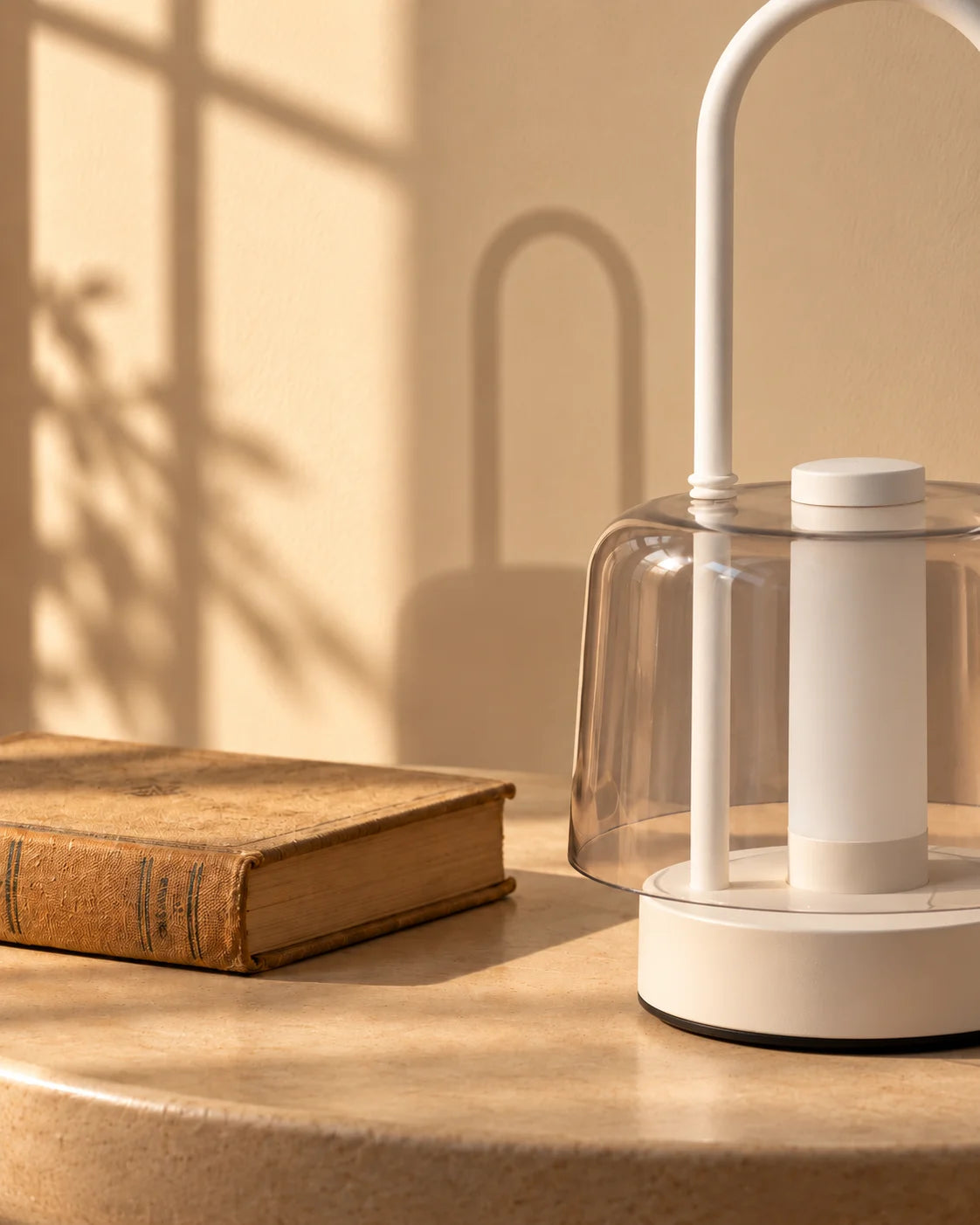 Lampe de chevet lanterne rechargeable blanche