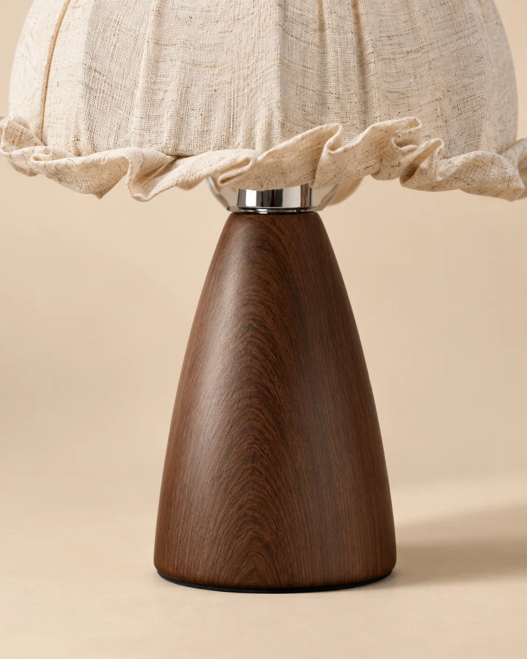Lampe de chevet champignon en tissu et céramique