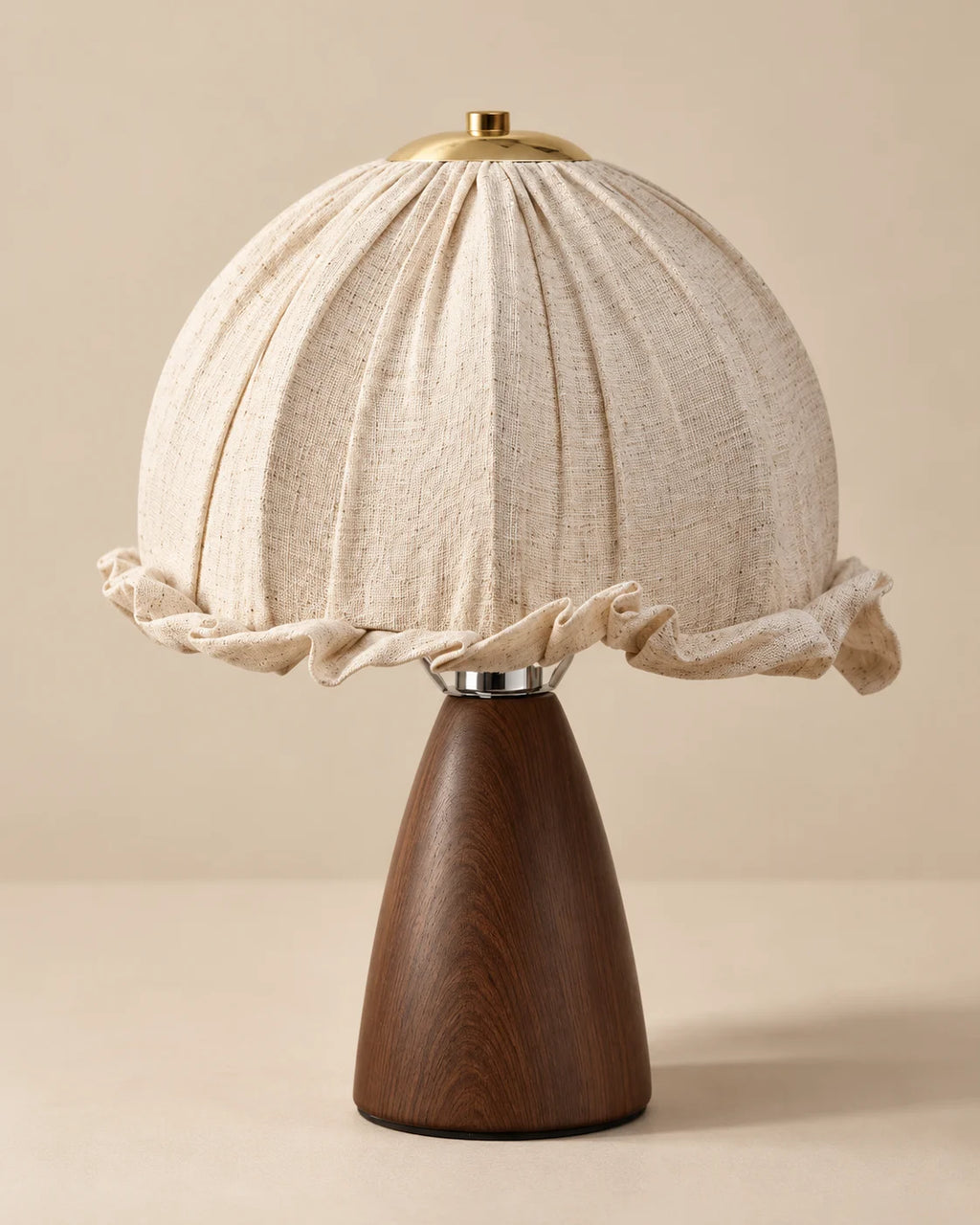 Lampe de chevet champignon en tissu et céramique