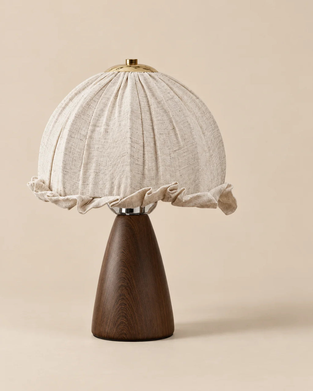 Lampe de chevet champignon en tissu et céramique