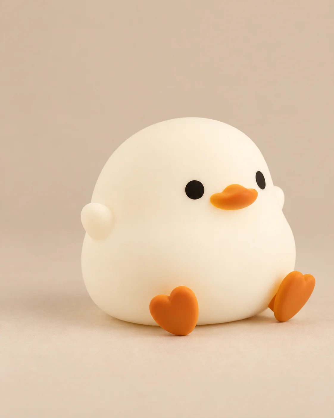 Lampe de chevet poussin blanche et jaune en silicone