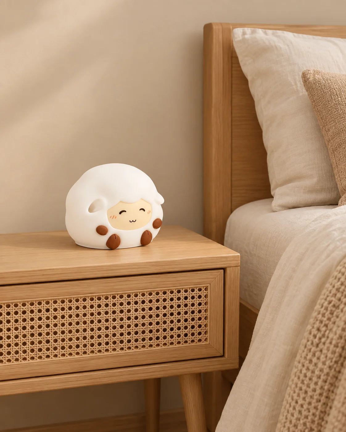 Lampe de chevet pour enfant mouton en silicone