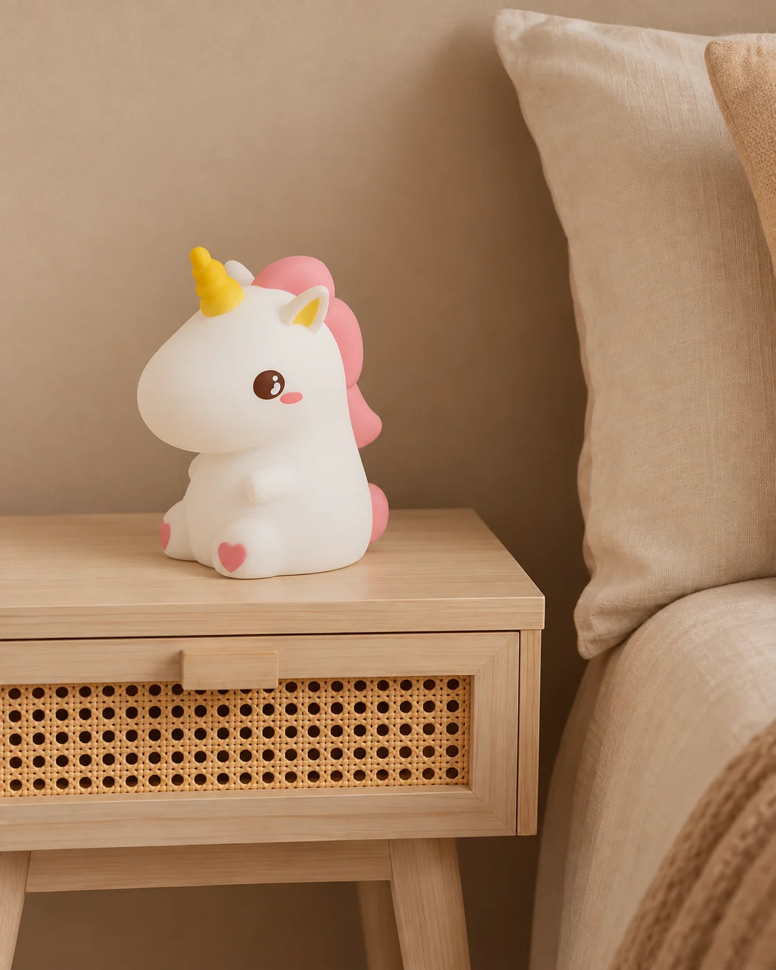 Lampe de chevet pour enfant licorne en silicone