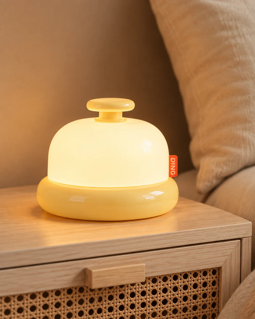Lampe de chevet kawaii sonette jaune