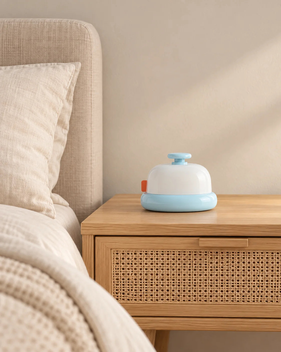 Lampe de chevet pour enfant kawaii sonnette bleu