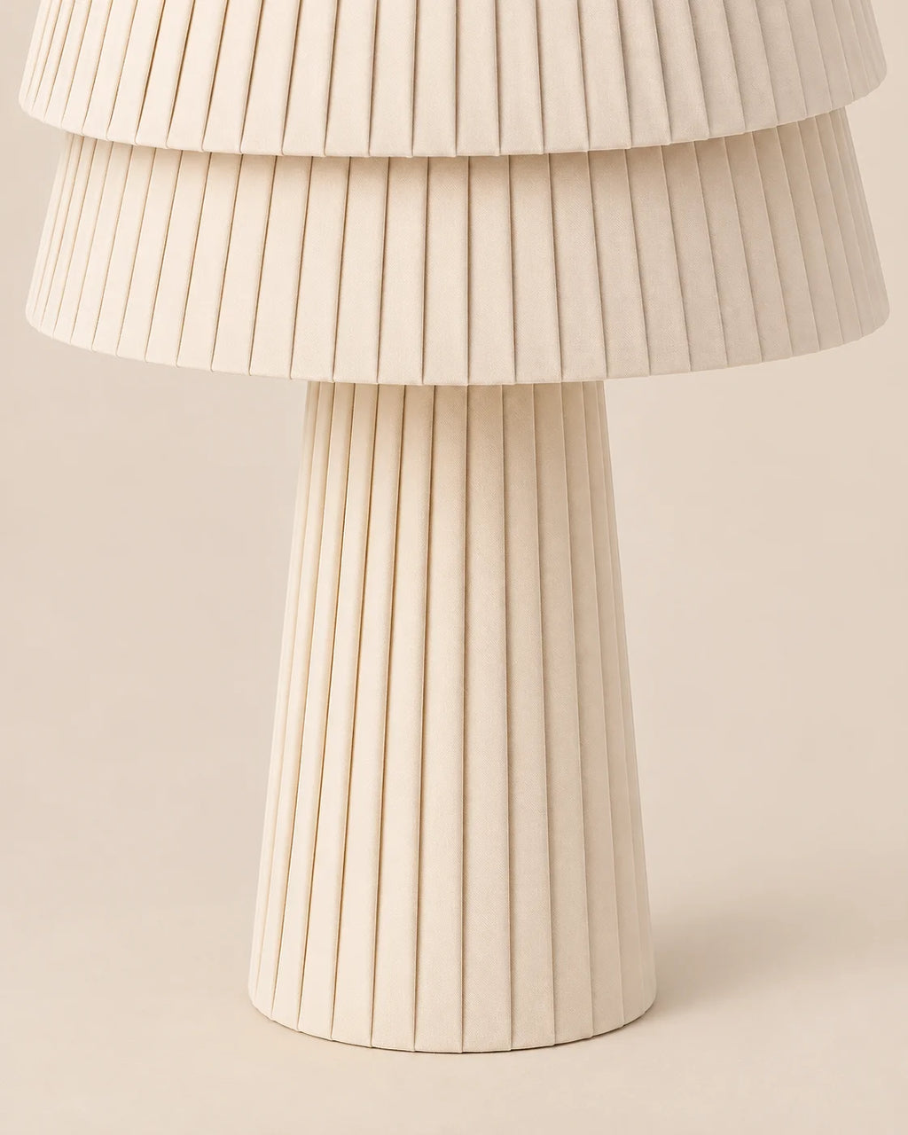 Lampe de chevet plissée ivoire