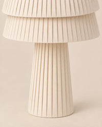 Lampe de chevet plissée ivoire