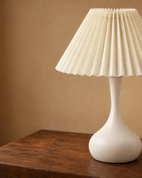 Lampe de chevet Plissée Blanche