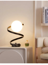 Lampe de chevet vintage en verre strié