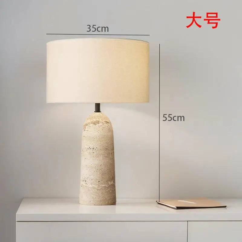 Lampe de Chevet Travertin Véritable