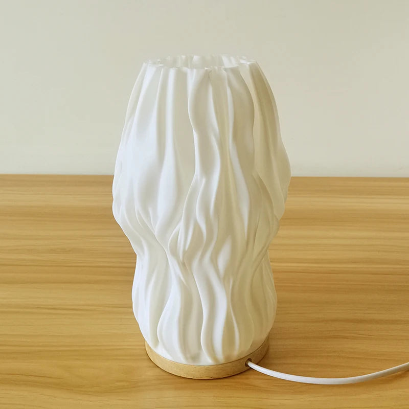 Lampe de chevet Ondulé Blanc