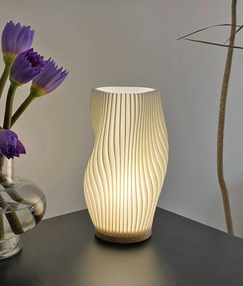 Lampe de chevet Ondulé Blanc