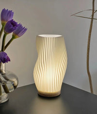 Lampe de chevet Ondulé Blanc